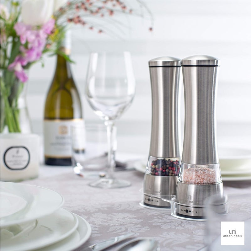 urban noon Salt and Pepper Mill Tray - Acrylic Transparent Mill Rest by - Grinders up to 2.7 inches in diameter - Image 2